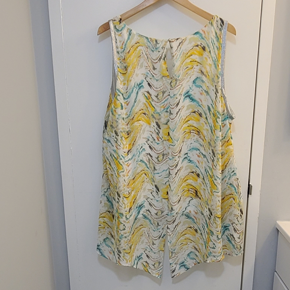 Jennifer Lopez colorful Tank Top/Blouse 2X - Picture 4 of 9